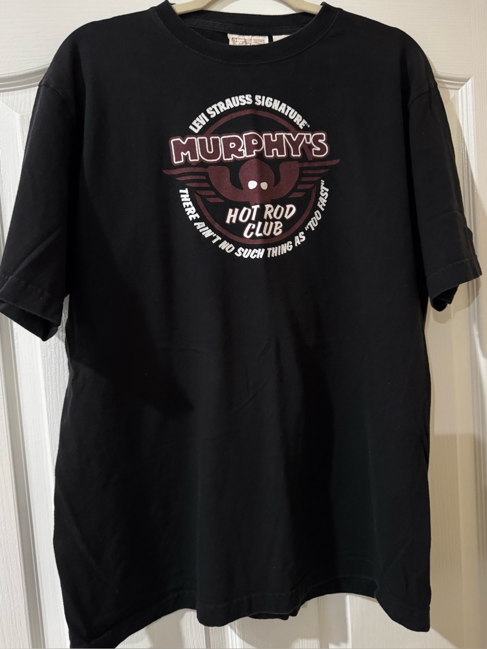 Men’s Levi’s Strauss Signature Black T-shirt Size Large Murphy’s Hot Rod Club